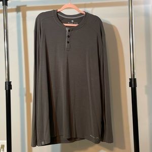 Free Fly Apparel Men's Casual Button Down Shirt - Dark Gray